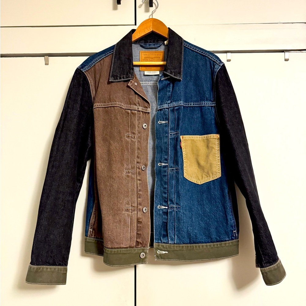 NWOT - Levi’s Premium Type I Jacket - Champlain Block medium wash - Size M